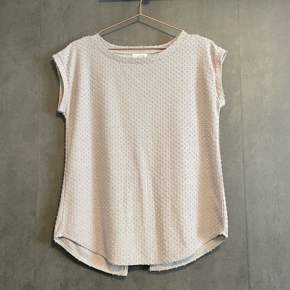 Wilfred Gray Textured Short Sleeve Tee